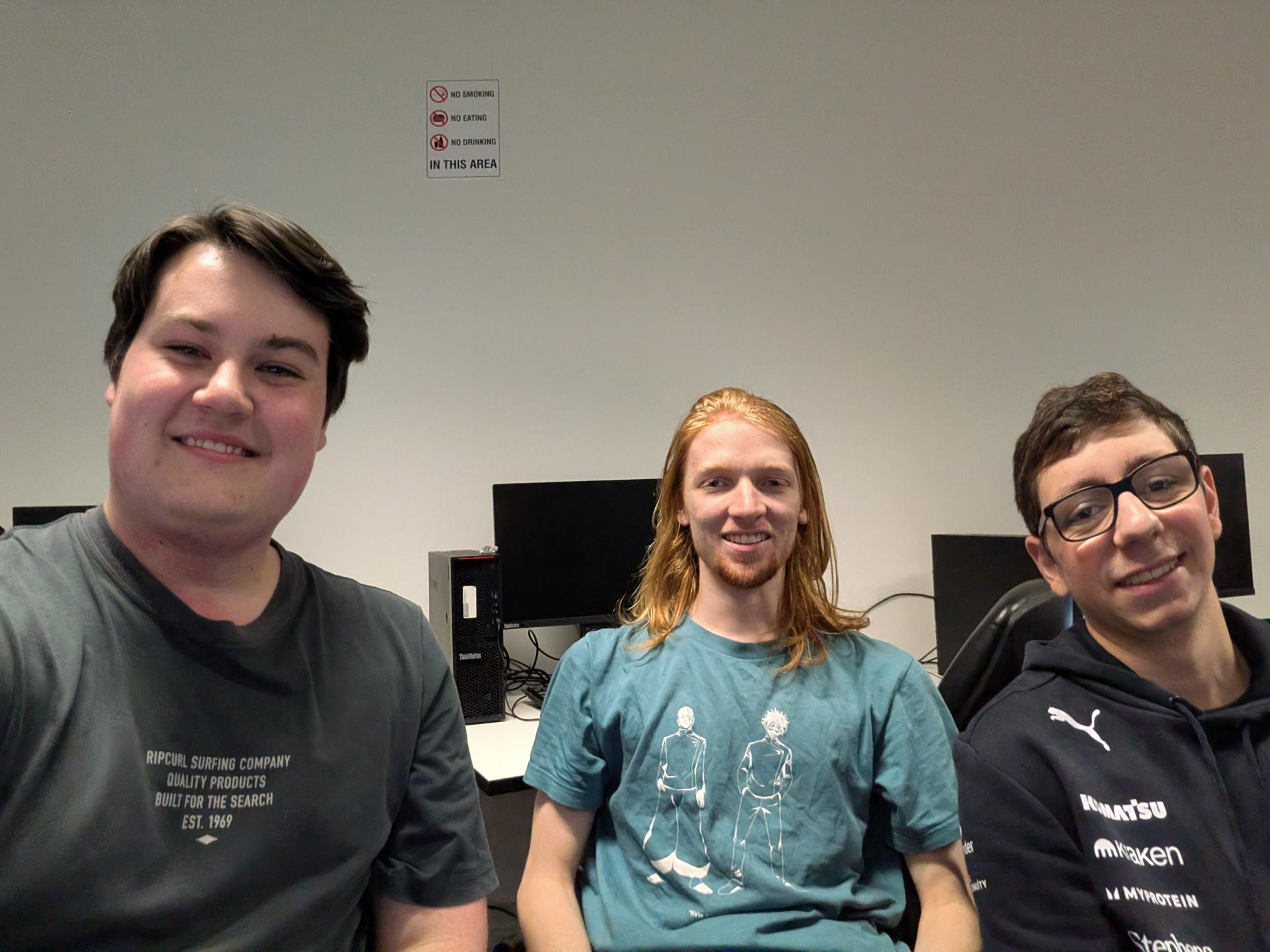 A photo of the three group members